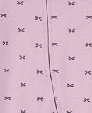 Kit macacão bebê 2 peças com pezinho canelado laço multicor |