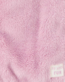 Casaco bebê de sherpa com zíper rosa |