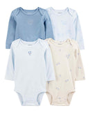 Kit body bebê 4 peças balão e elefantes multicor |