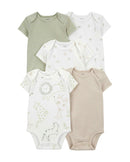 Kit body bebê 5 peças animais listrado multicor |