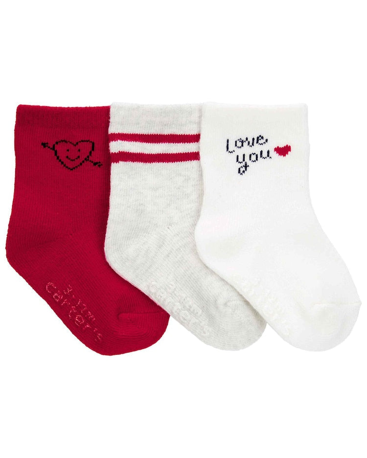 Kit meia bebê 3 pares love you multicor |