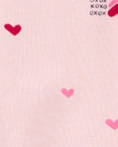 Macacão pijama bebê pezinhos corações rosa |