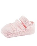 Pantufa bebê de tricot rosa |