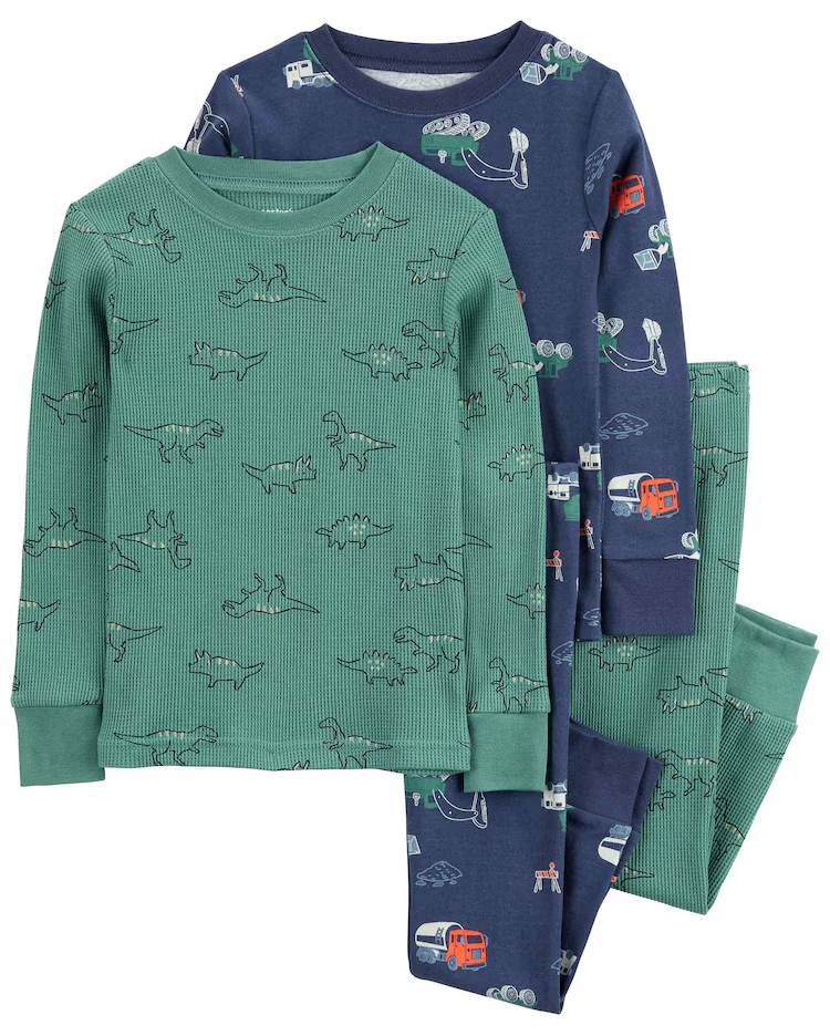 Pijama longo bebê 4 peças dinossauros multicor |