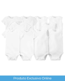 Kit body bebê 10 peças manga curta e regata branco |