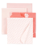 Kit cueiro bebê 4 peças listrado rosa |