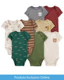 Enxoval bebê 8 peças listrado jacaré multicor |