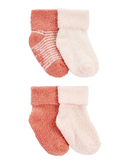 Kit meia bebê 4 pares punho dobrado listras multicor |