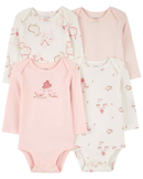 Kit body bebê 4 peças manga longa ovelhas multicor |