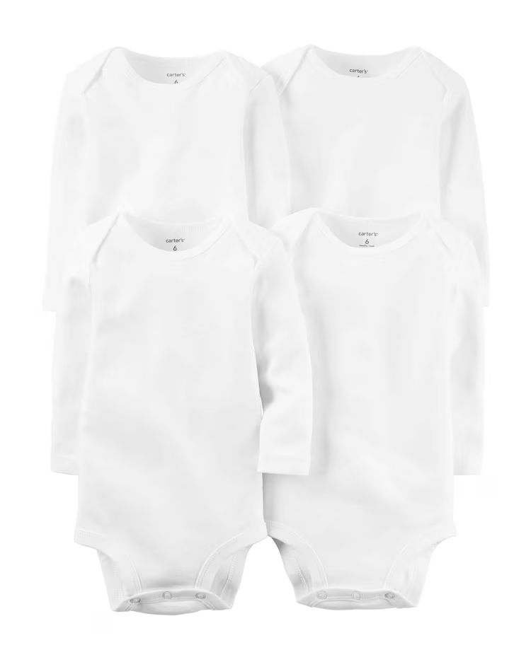 Kit Body Bebê  4 Peças Branco