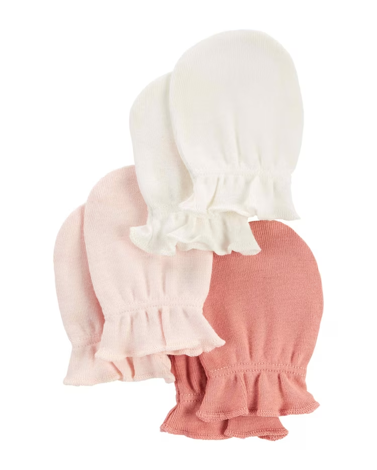 Kit luva bebê 3 pares tradicional multicor |