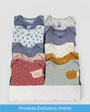 Kit body bebê 10 peças borboletas abelhas e corações + caixa presente M multicor |