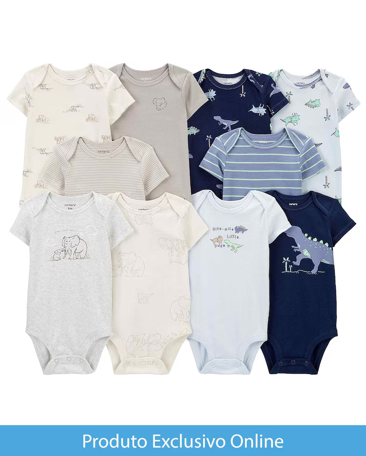 Enxoval bebê 10 peças dinossauros e elefantes multicor |